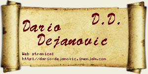 Dario Dejanović vizit kartica